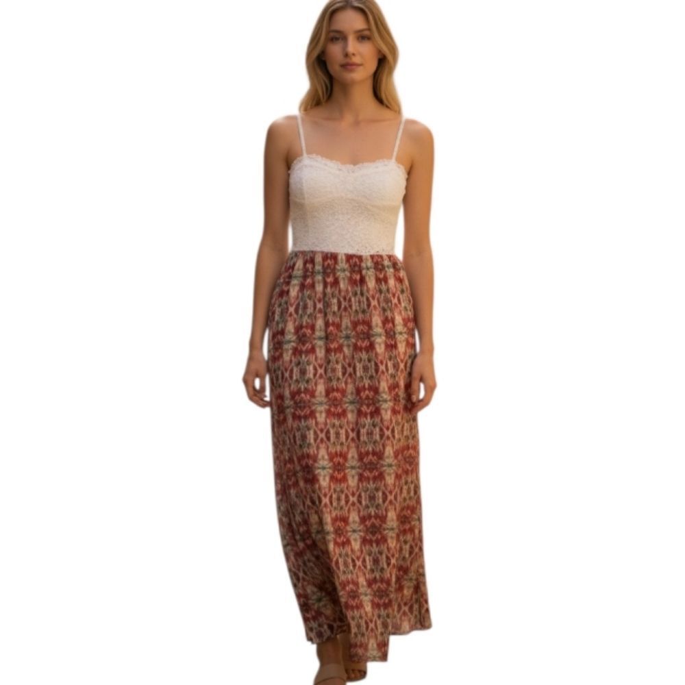 LILY ROSE MOLDED TOP MAXI DRESS SZ.S EUC